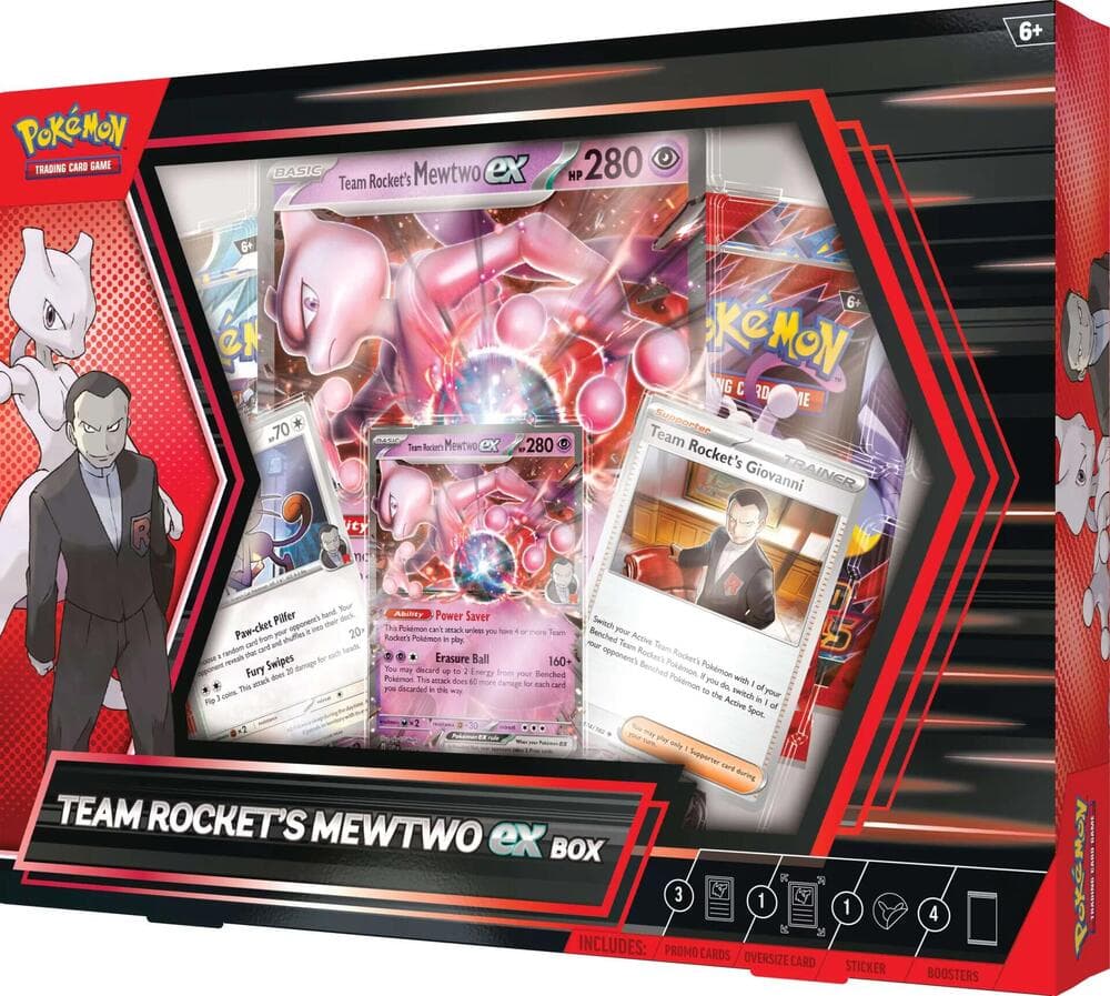 Pokémon TCG Team Rocket's Mewtwo ex Box – förseglad samlarbox