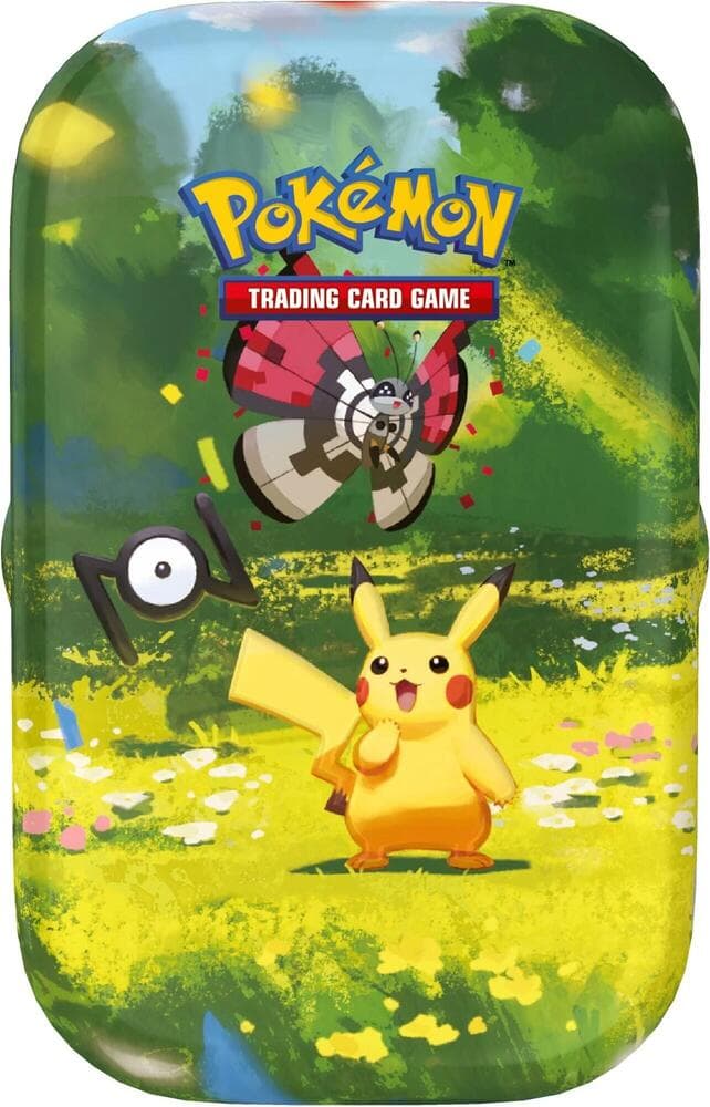 Pokémon TCG 30th Celebration Mini Tin – mini tin med Pikachu-motiv från 30-årsjubileet (Day-design).