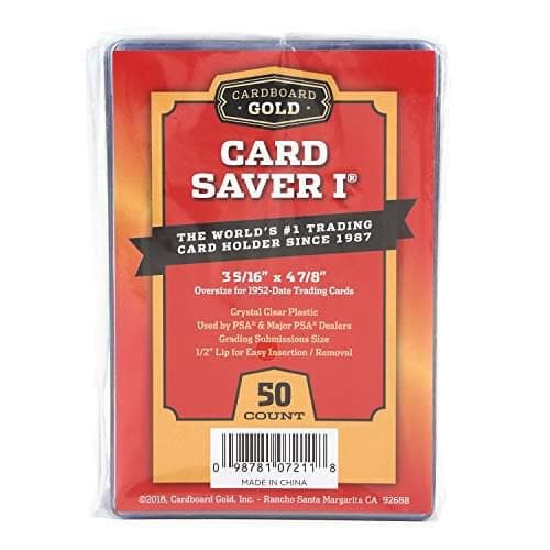 Cardboard Gold Card Saver 1 (50-pack) – halvstyva kortskydd för gradering