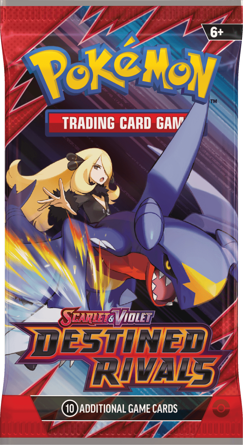 Pokémon TCG Scarlet & Violet Destined Rivals Booster Pack – förseglat boosterpaket med Cynthia och Garchomp