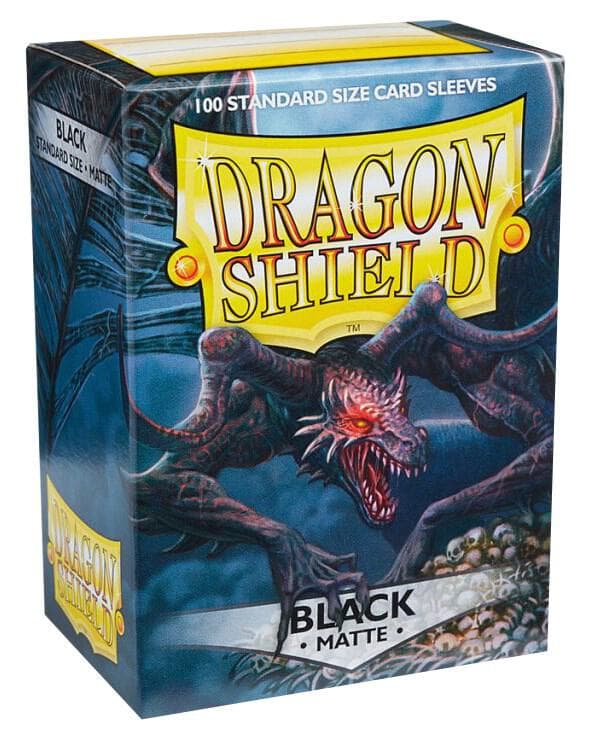 Dragon Shield Matte Standard Sleeves (100-pack) – matta kortsleeves i standardstorlek, svart