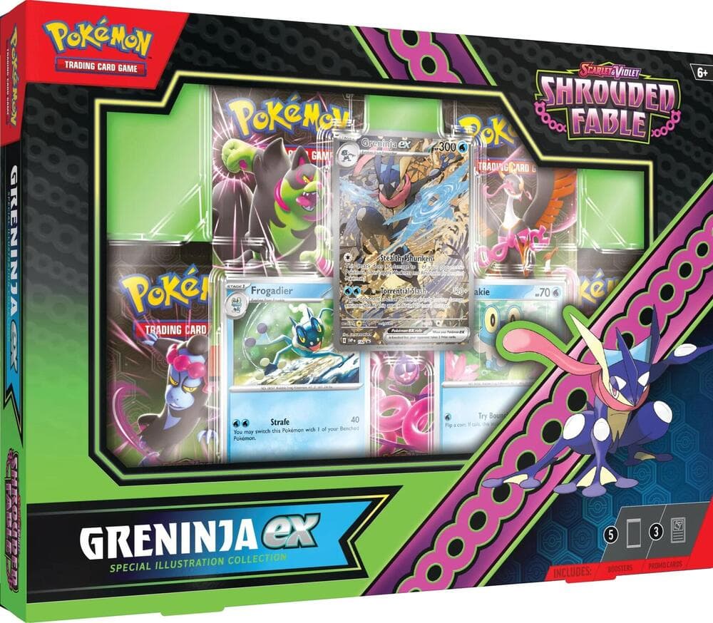 Pokémon TCG Greninja ex Special Illustration Collection – förseglad samlarbox från Scarlet & Violet — Shrouded Fable