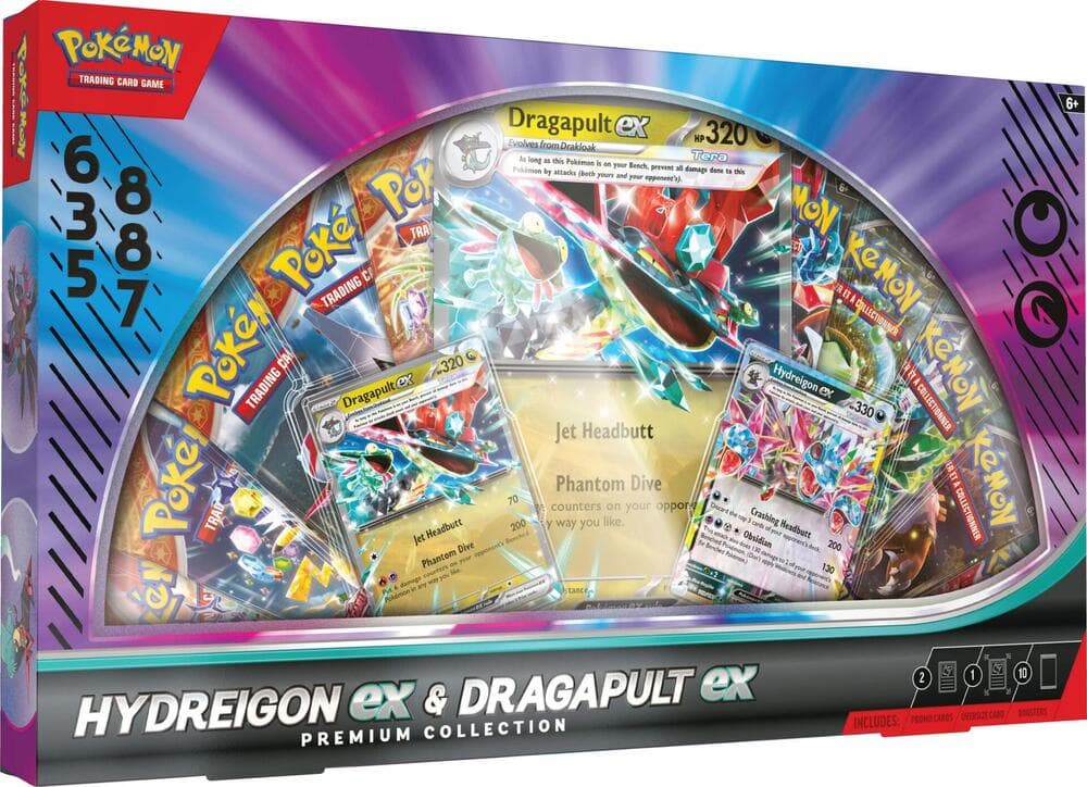 Pokémon TCG Hydreigon ex & Dragapult ex Premium Collection – förseglad premiumkollektion