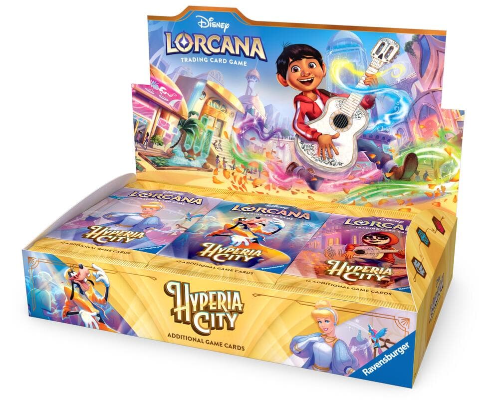 Disney Lorcana Hyperia City Booster Display – förseglad display med 24 paket