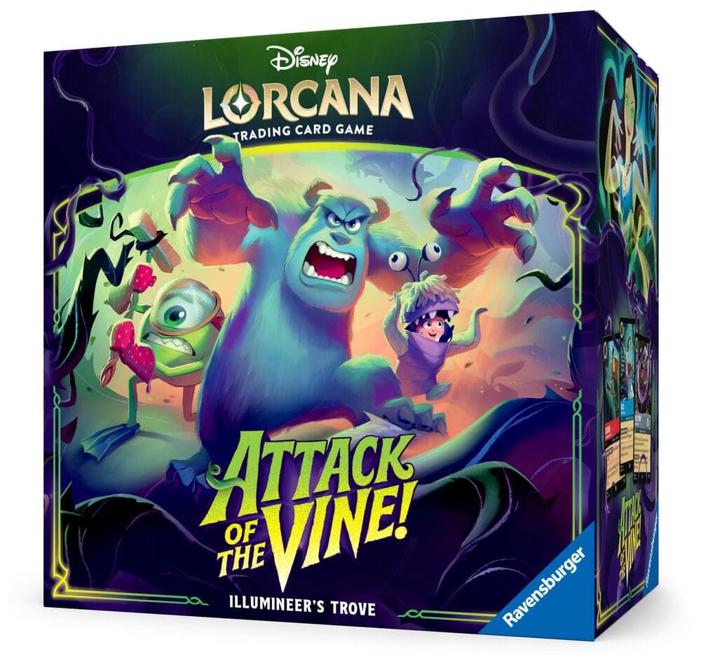 Disney Lorcana Illumineer's Trove Attack of the Vine! – box med 8 boosterpaket och tillbehör