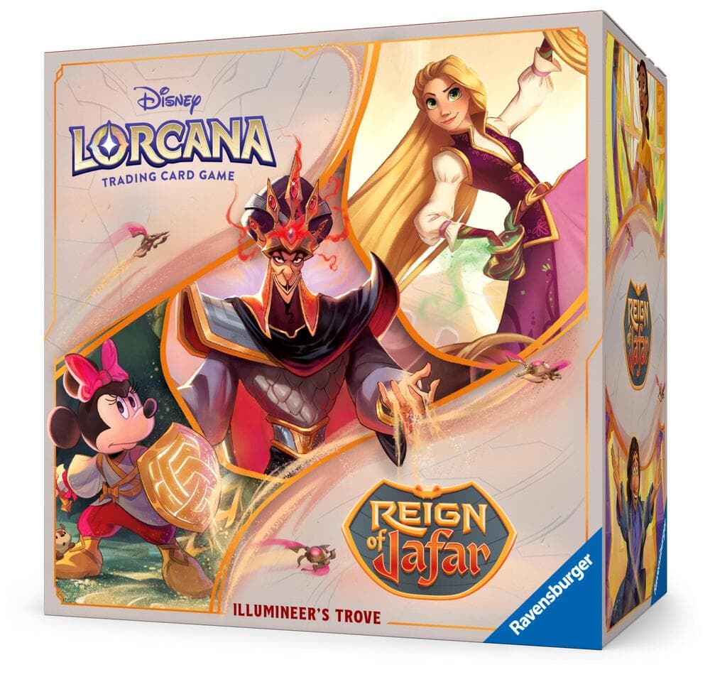 Disney Lorcana Illumineer's Trove Reign of Jafar – förvaringsbox med 8 boosterpaket och tillbehör