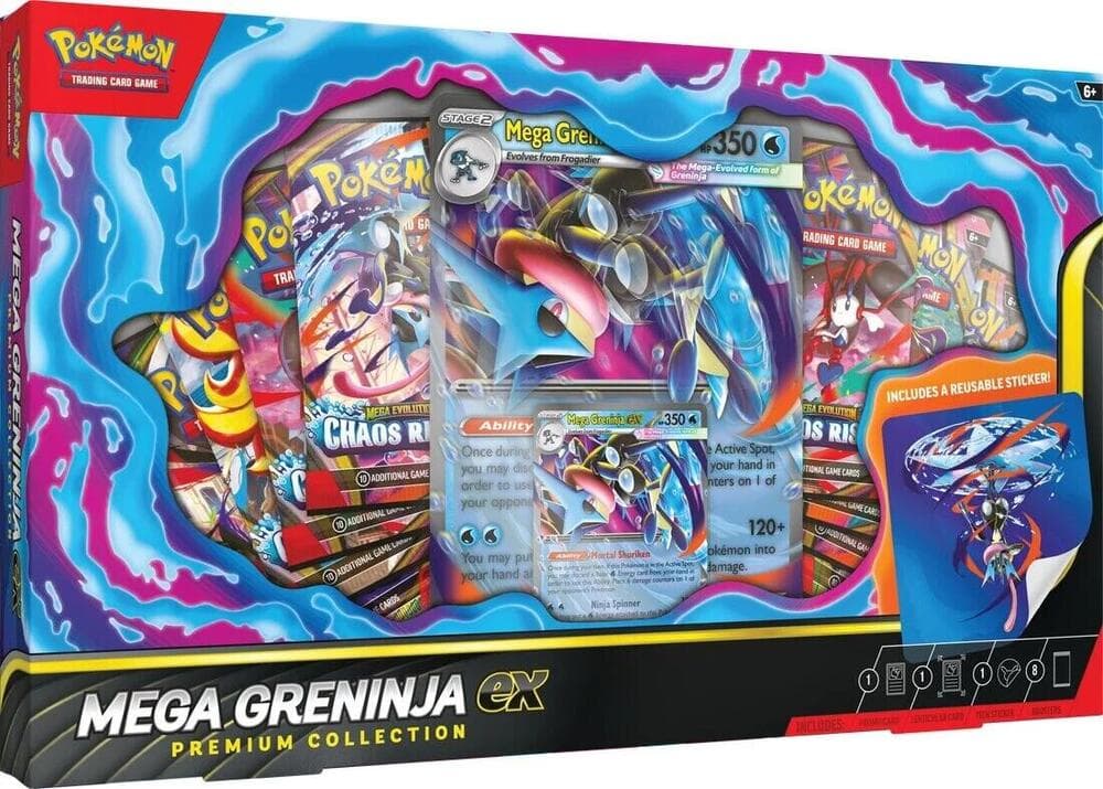 Pokémon TCG Mega Greninja ex Premium Collection – förseglad samlarbox