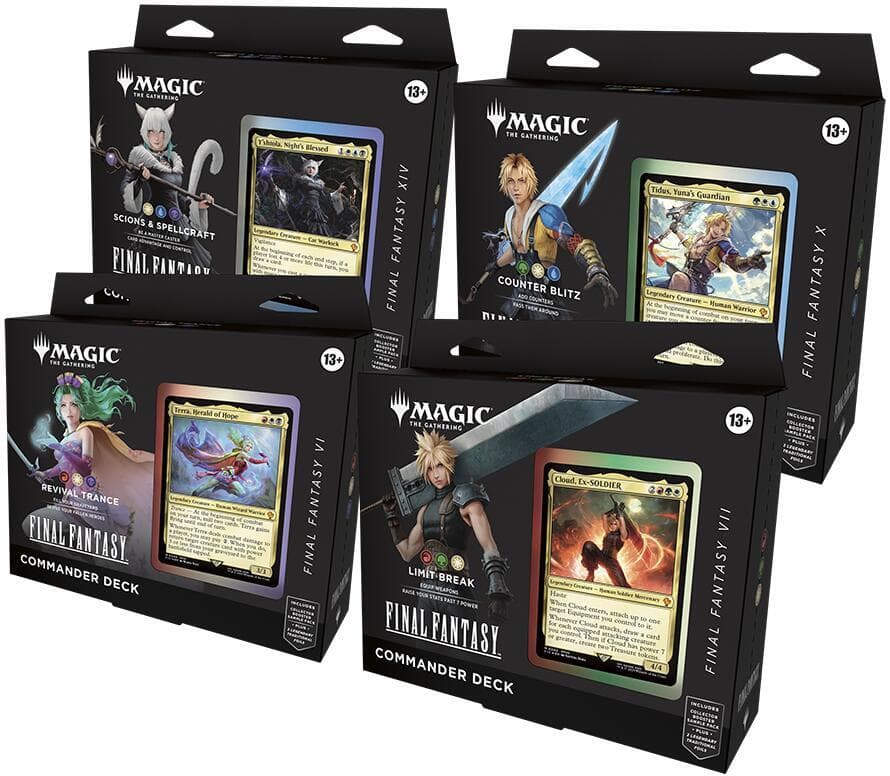MTG Final Fantasy Commander Deck – färdig Commander-lek om 100 kort, lek varierar