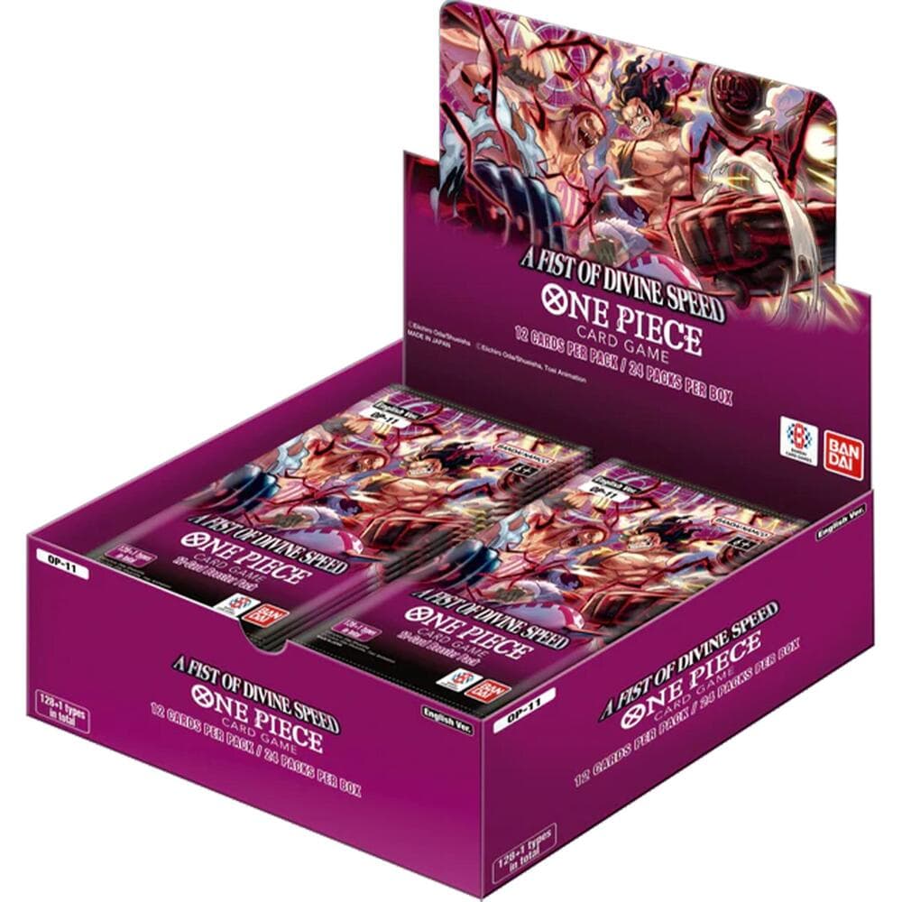 One Piece TCG OP-11 A Fist of Divine Speed Booster Display – förseglad display med 24 paket