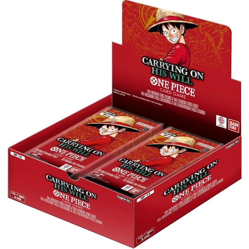 One Piece TCG OP-13 Carrying on His Will Booster Display – förseglad display med 24 paket