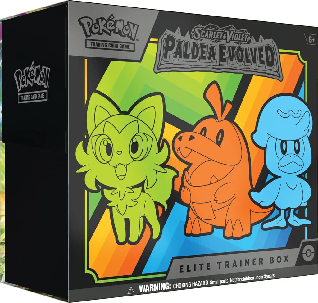 Pokémon TCG Paldea Evolved Elite Trainer Box – förseglad ask med startarna