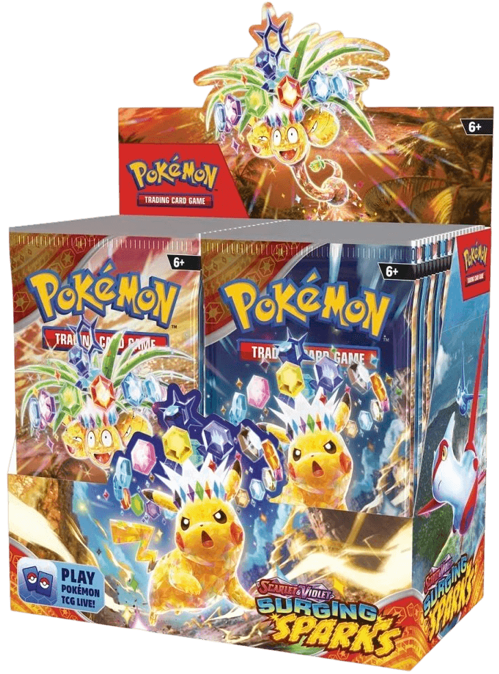 Pokémon TCG Surging Sparks Booster Box – förseglad display med 36 boosterpaket