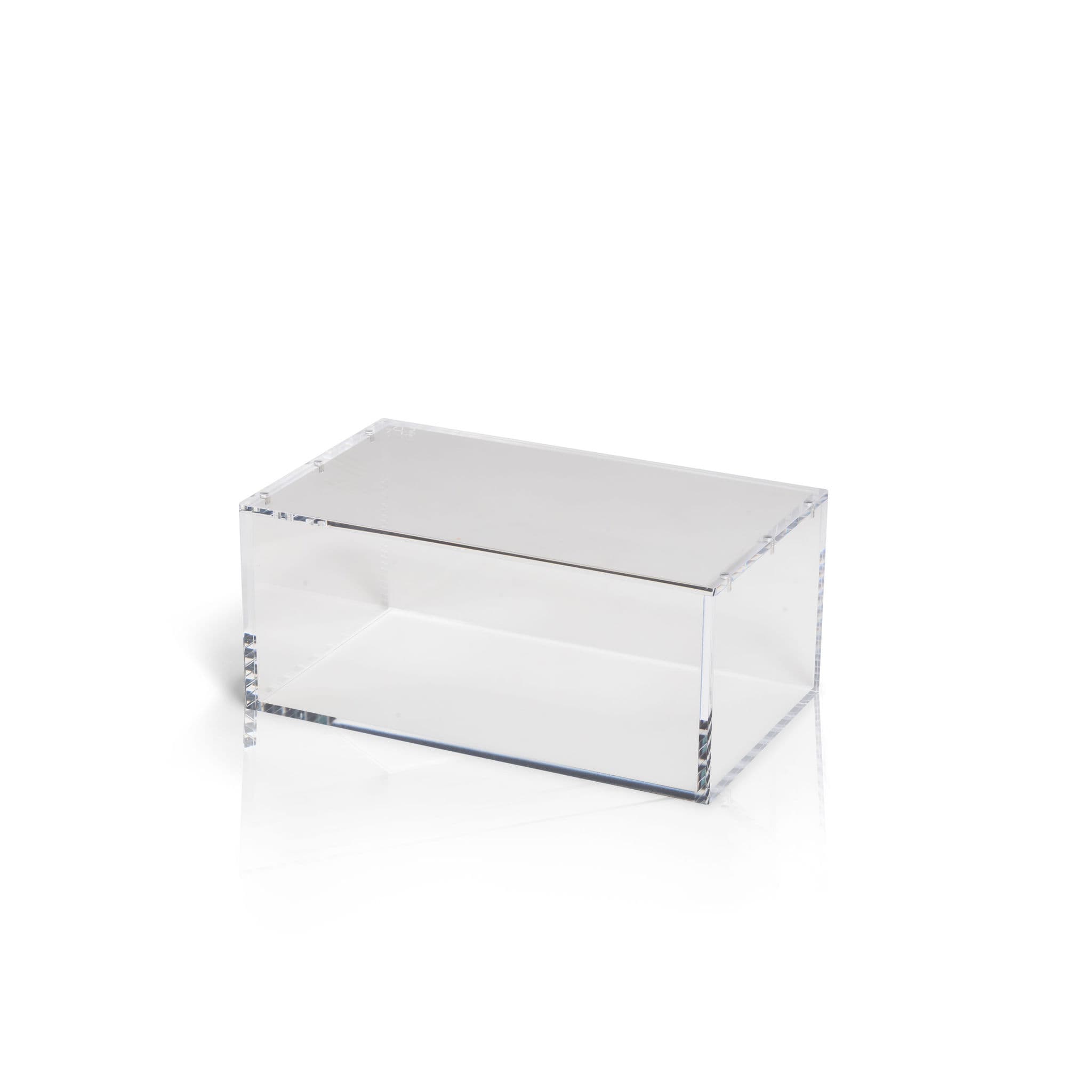 Tomt genomskinligt akrylfodral från The Acrylic Box, måttat för en Pokémon Booster Bundle Retail Display, mot vit bakgrund.